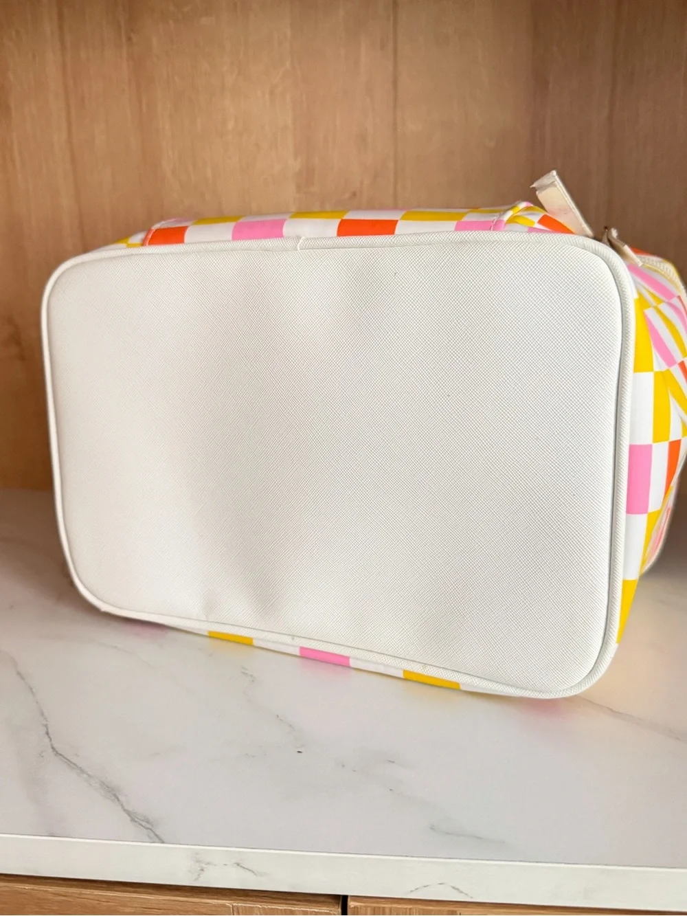 Tender Love + Carry Colorful Checkerboard Cosmetic Makeup Travel Bag